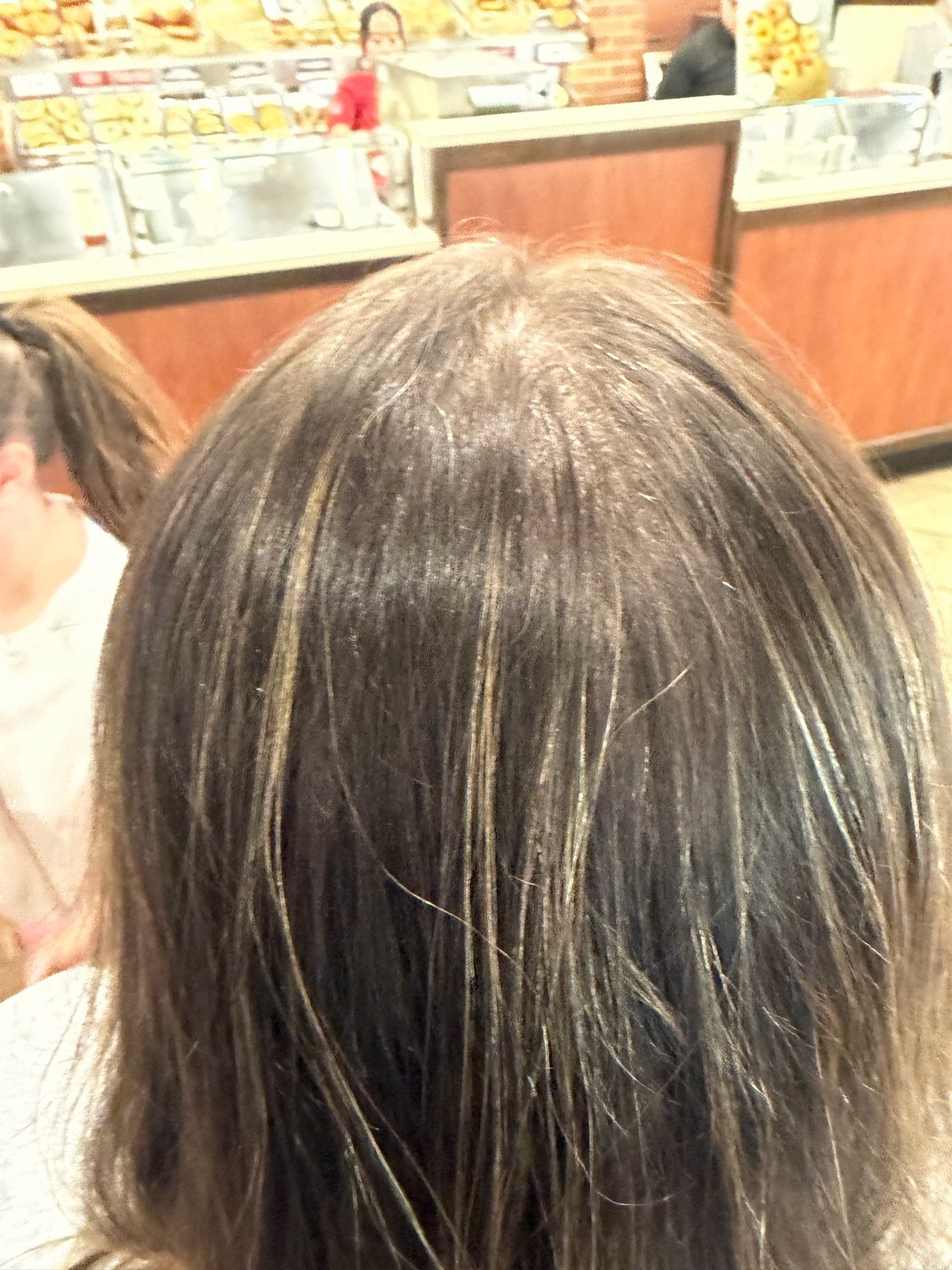 This isn't a good picture. But while we were waiting in line for bagels, James kept touching my hair, which isn't something he usually does. 

I was like - "what are you doing?" And he said that my hair looked so shiny he wanted to see if it felt soft. 

He did humble me and say it still looked a little frizzy. And I can see my bald spot. 


But here is what I used. Most of it is available @Sephora and they have 4X points on hair right now. 

1) I use some sort of scalp exfoliation almost every wash. I have very fine and thin hair and if I don't, I'll get greasy hair and no volume. Plus it helps so much with scalp itch. 

I love the dr griots scalp exfoliation line. The first one is a liquid that turns into a shampoo and exfoliates. Helps so much with my scalp eczema. I alternate that with a scrub (also linked)

2) I always double shampoo. I will go in with a more hydrating shampoo or strength shampoo after (I usually use Pureology strengthcure)

3) then I do the dr grooms miracle wash which is what first got me onto the brand. It's like a conditioning glaze that conditions ends, but also helps with scalp exfoliation.  It will make your hair so soft and shiny. I've used without the first step dr groots so I know it works for scalp exfoliation while still leaving behind shine. 

Condition with Pureology strengthcure conditioner. The best conditioner. 


I didn't even use anything else on my hair yesterday and just let it air dry. It air dried that shiny and was so soft.