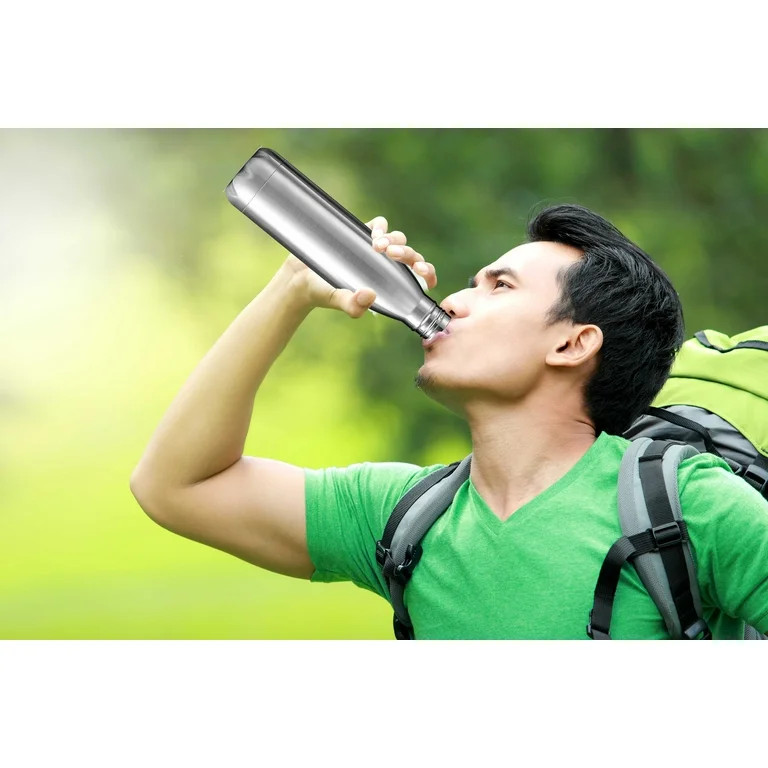 Insulated Stainless Steel Water Bottle - Set of 2 (17-Oz.) Double-Wall, Keeps Drinks Hot for 12 H... | Walmart (US)