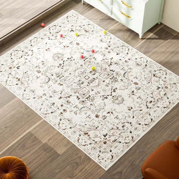 Losh Performance Brown/Beige/Cream Area Rug | Wayfair North America