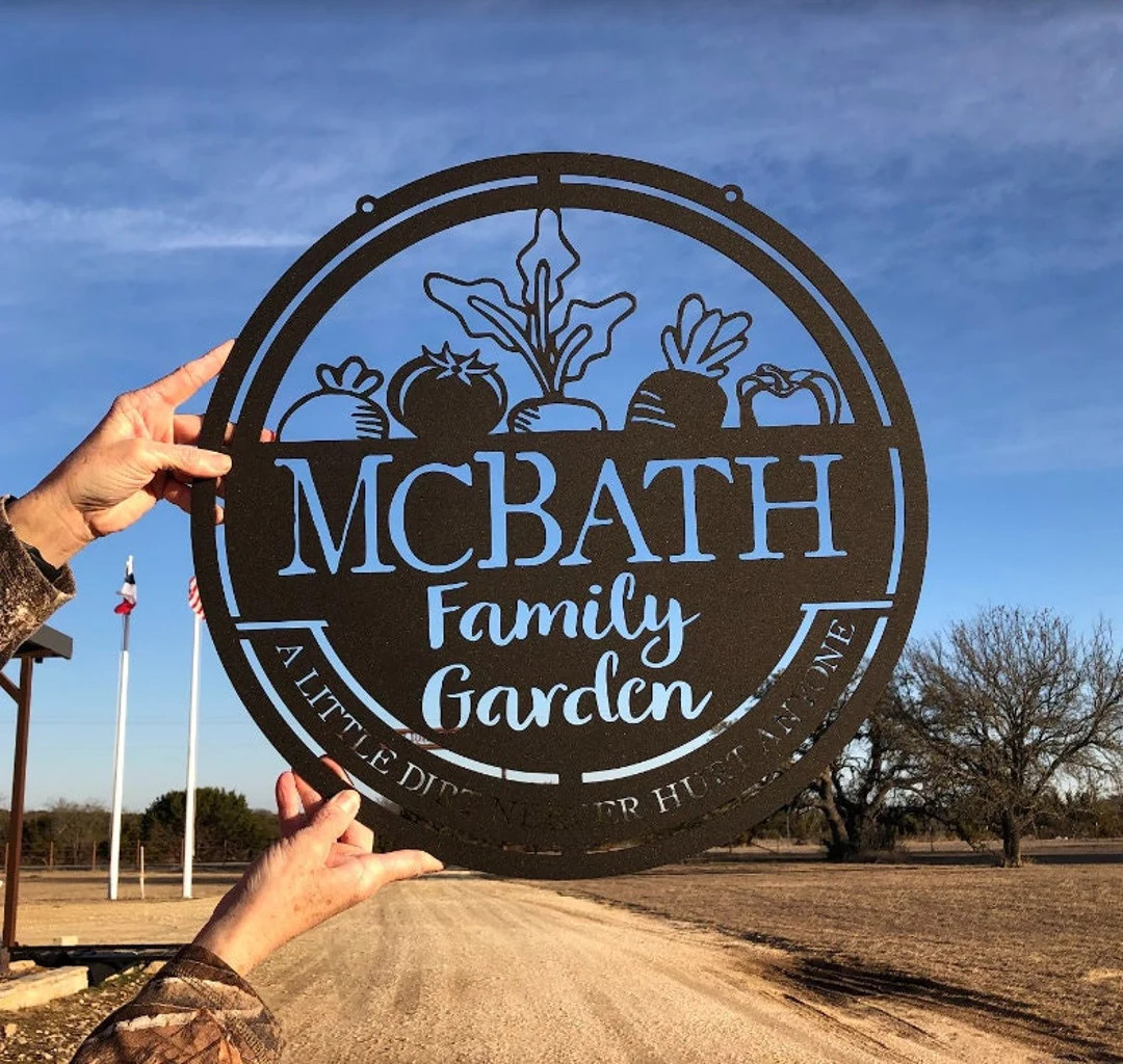 Custom Vegetable Garden Sign Metal Vegetable Stand Signs - Etsy | Etsy (US)