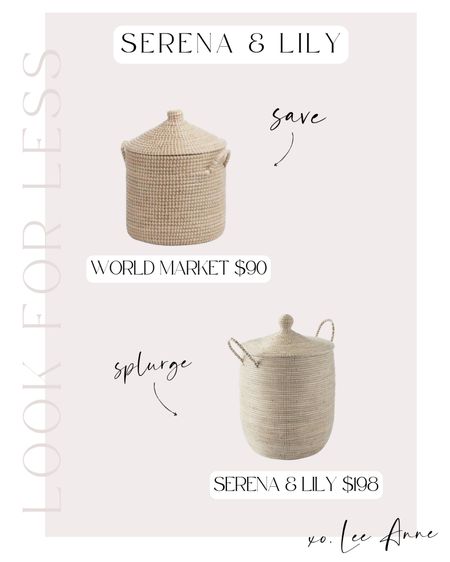Serena & Lily look for less baskets at World Market! 

Lee Anne Benjamin 🤍

#LTKsalealert #LTKhome #LTKunder50