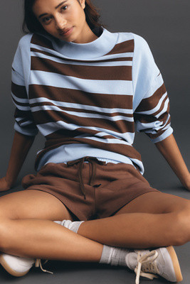 By Anthropologie Cotton Mock-Neck Sweatshirt | Anthropologie (US)