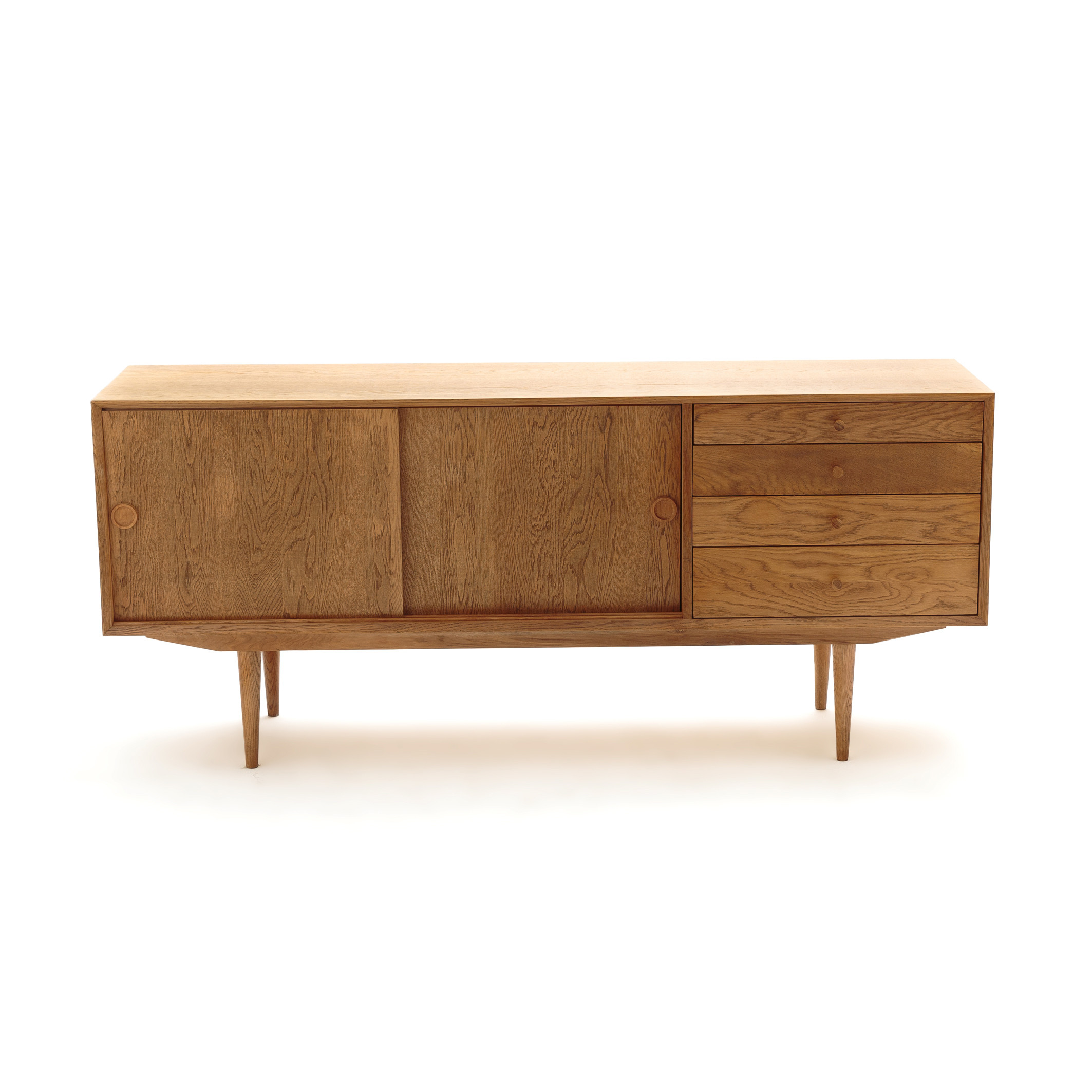 Quilda Vintage Style 2-Door 4-Drawer Oak Sideboard | La Redoute (UK)
