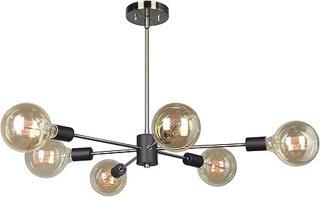 Woodbridge Lighting 16116BRB-G125 Ethan 6 Light Chandelier | Amazon (US)