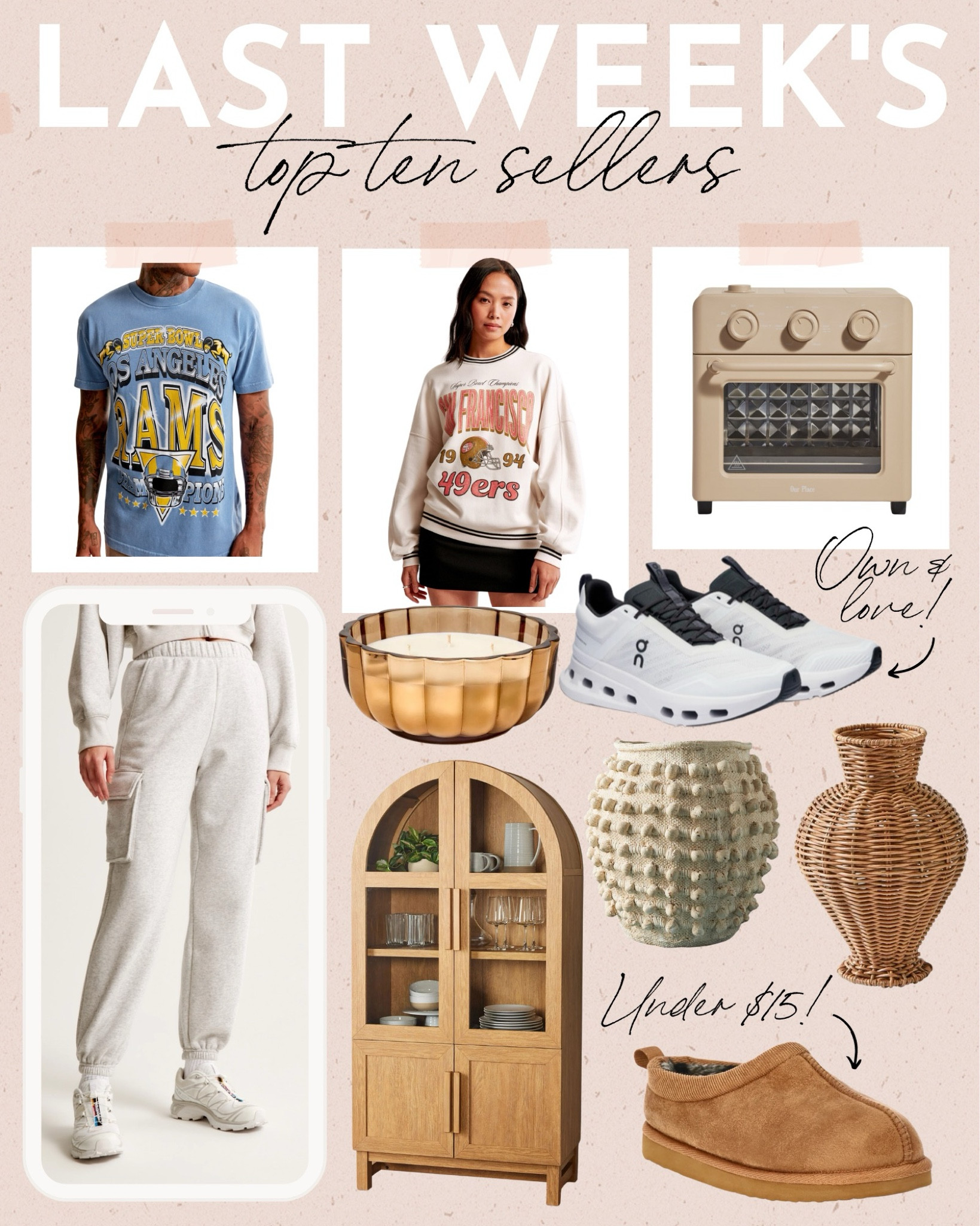 Last Week’s Top 10 Sellers✨
abercrombie sale, abercrombie nfl sale, fall home, walmart home, target home, fall home decor, ugg dupes, cloudnova sneakers 

#LTKHome #LTKSaleAlert #LTKStyleTip