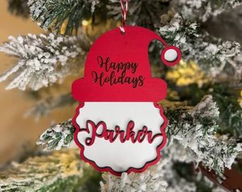 Personalized Christmas Ornament Stocking Name Tag | Etsy | Etsy (US)