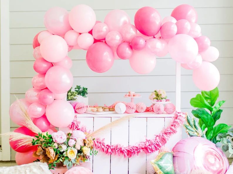 Pink Balloon Garland Bachelorette Party Decorations Balloon - Etsy | Etsy (US)