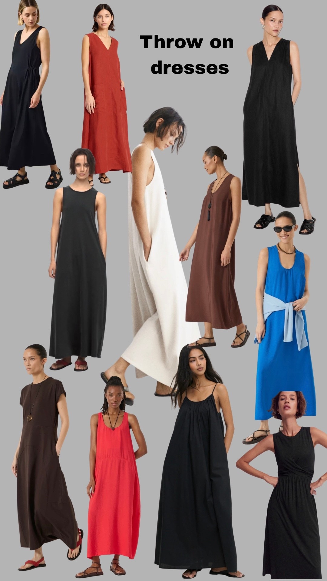 A throw-on dress is the solution in this hot weather. Great for holidays too - over swimwear or out for the evening. One piece - done. Just add flats, a pendant and a raffia bag xx

#LTKsummer #LTKstyletip #LTKover50style