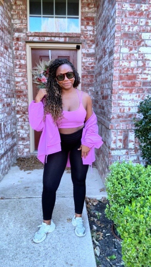 I’m loving this windbreaker jacket from Walmart! Perfect for spring and for the gym as well as rainy days!

I already had this sports bra that happened to be the same color but they have a tank the same color as well as a romper and shorts!!

#LTKootd #LTKActive #LTKmomlife