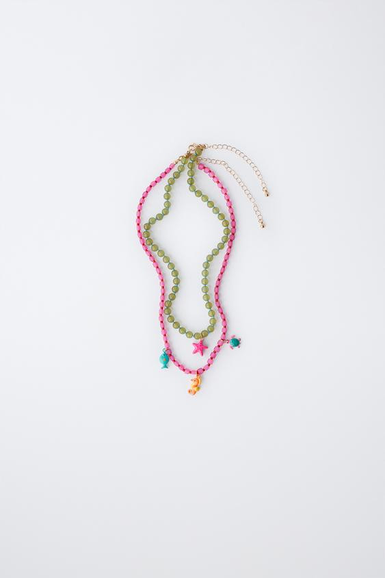 PACK OF TWO SEA BEAD NECKLACES | Zara US