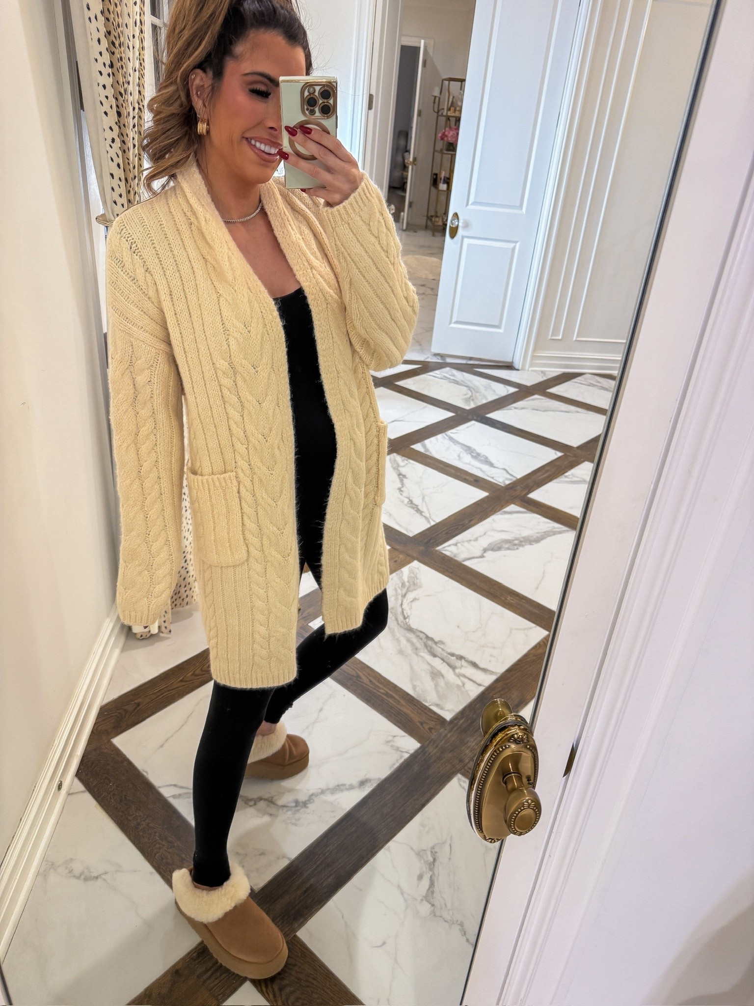 How cute is this cable knit cardigan! I’m wearing a size small! 

Cable Knit Cardigan, Oversized cardigan, Comfy outfit, Casual outfit, Lounge set, Cream sweater, Black jumpsuit, Black onesie, Emily Ann Gemma

#LTKFindsUnder50 #LTKGiftGuide #LTKootd