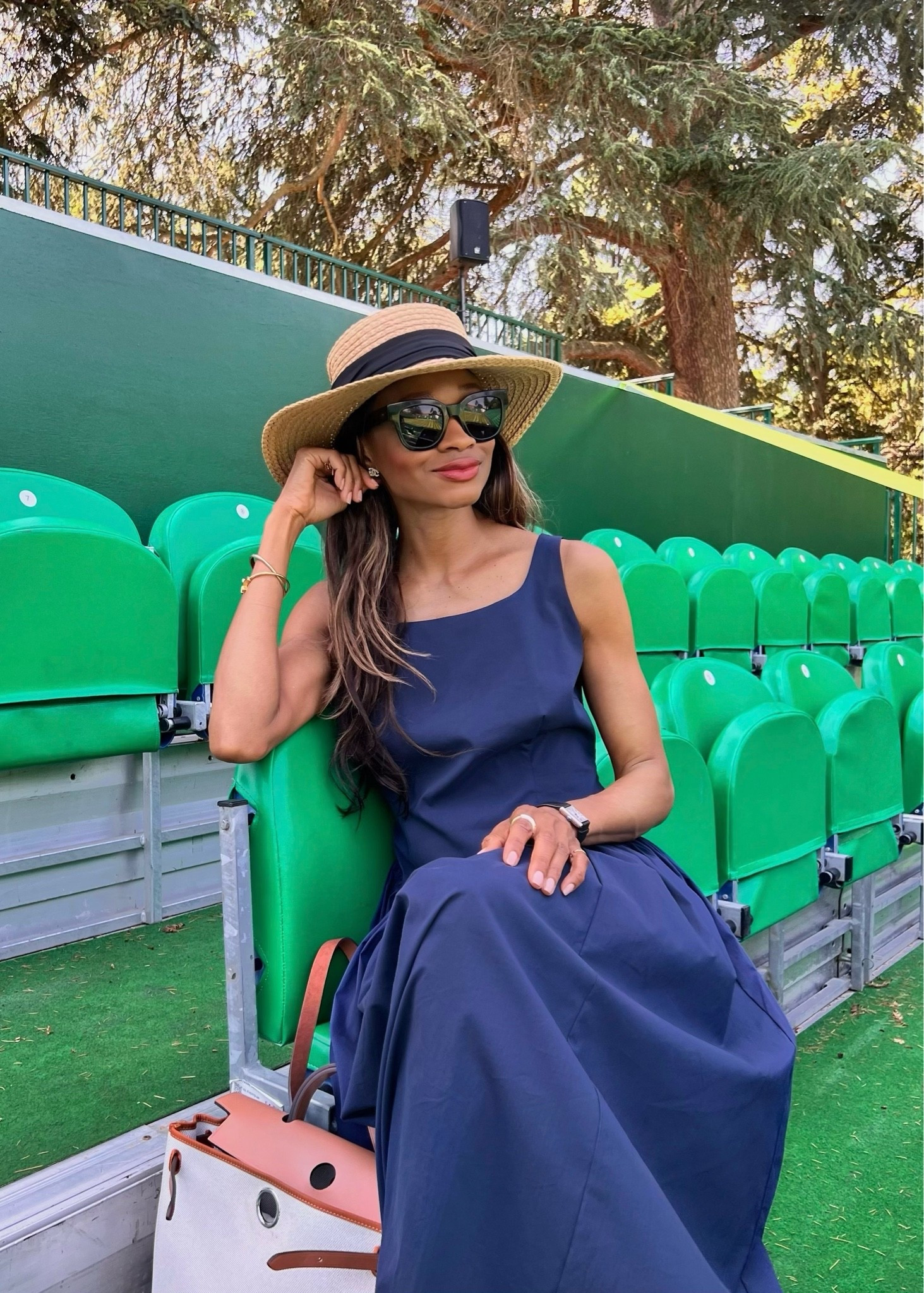 Tennis outfit🎾 Navy midi dress and raffia hat.
Similar dresses linked x

#LTKgiftguide #LTKuk