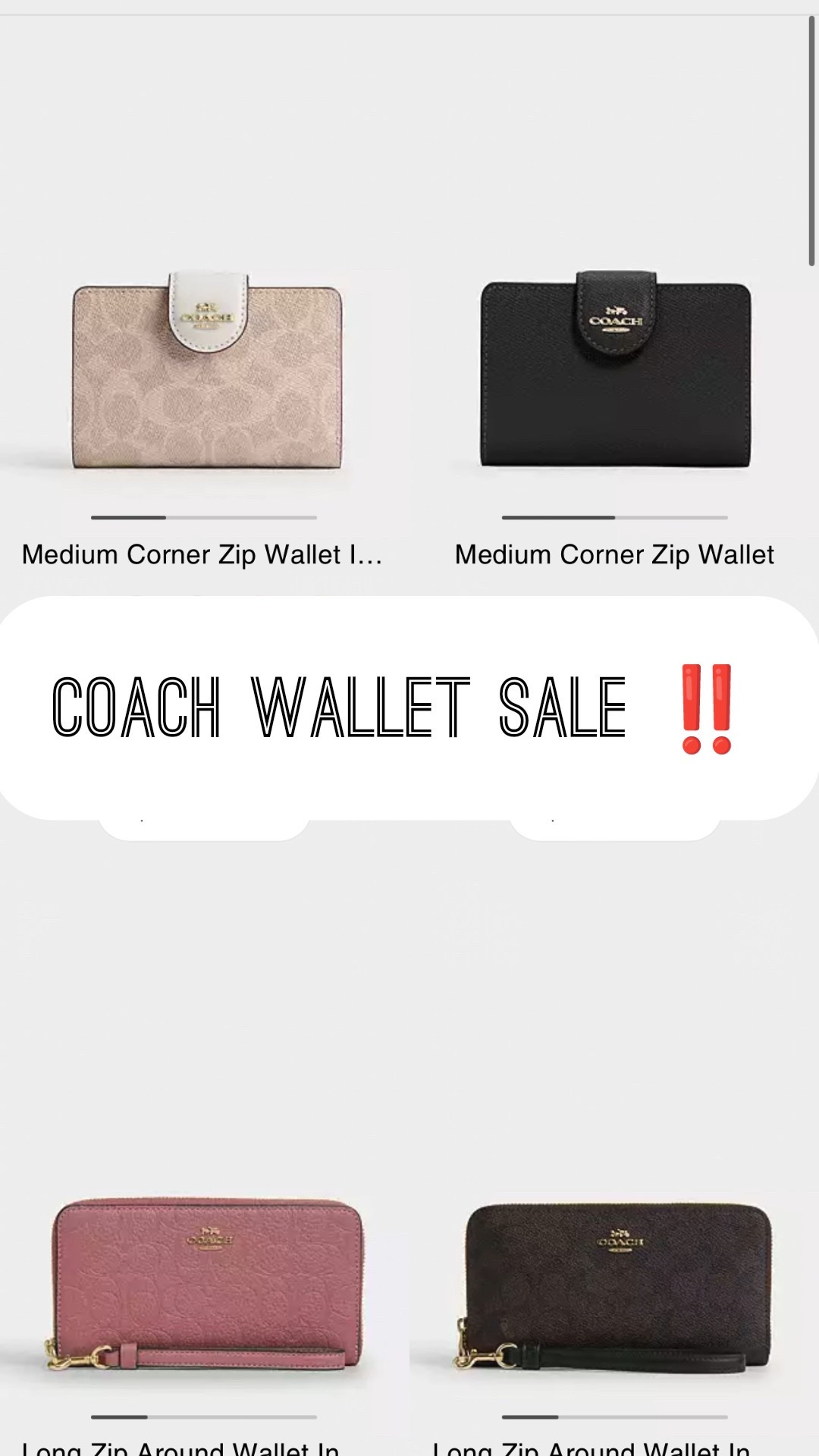 Coach Wallet Sale!! Up to 75% off! 

#LTKSaleAlert #LTKSeasonal #LTKootd