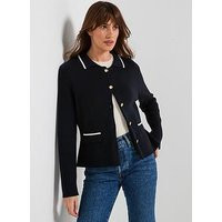 Barbour Colleen Knitted Cardigan - Navy | Very (UK)