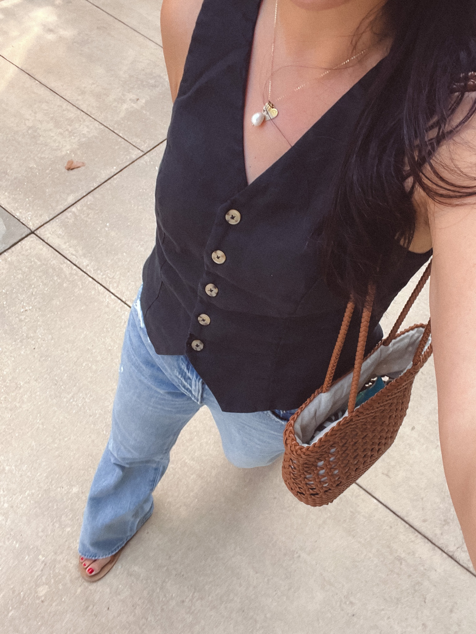 A bit of a retro yet polished look today. This vest will just about go with anything and instantly class up a look, and the jeans are a steal at $80 right now.

#LTKfindsunder100 #LTKstyletip