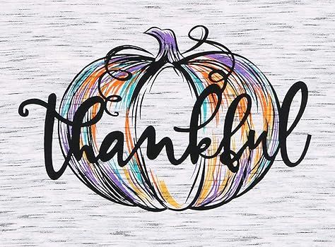 Thankful T-Shirt Women Thanksgiving Pumpkin Graphic Print Short Sleeve Thanksgiving Tee Tops | Amazon (US)
