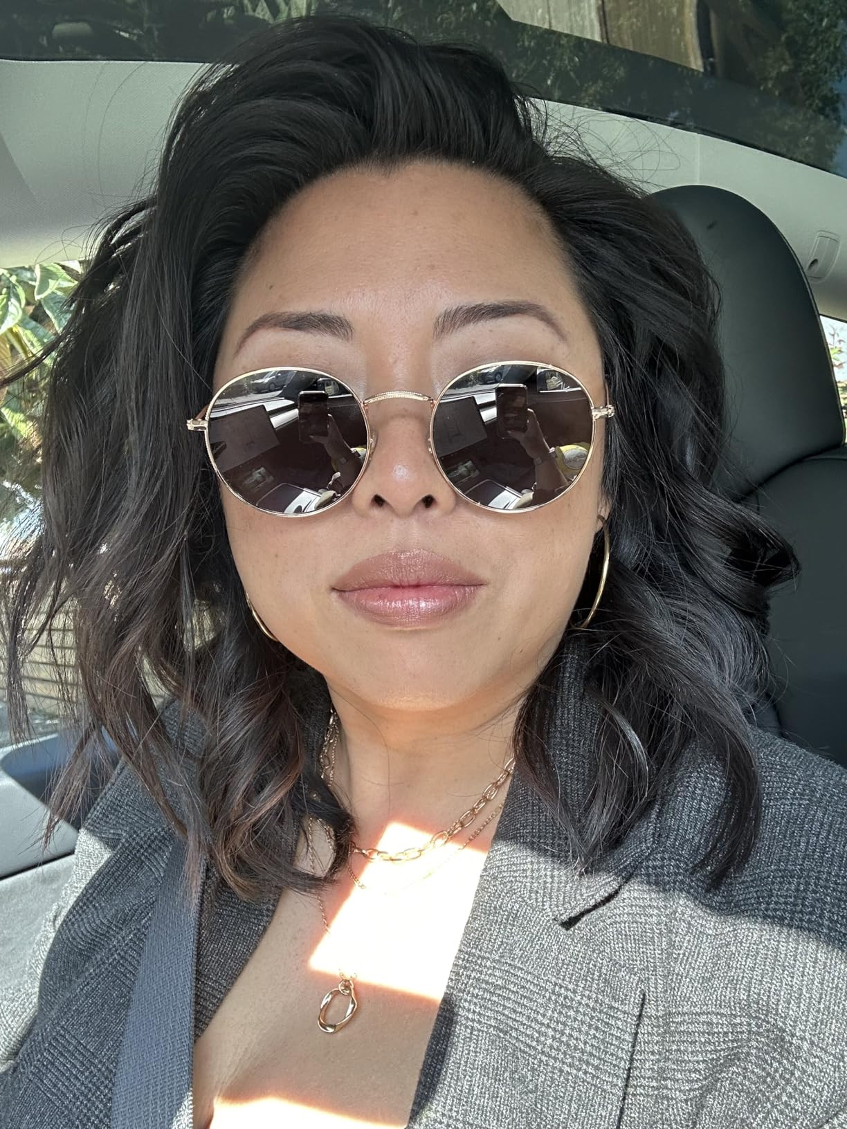 WearMe Pro - Reflective Lens Round Trendy Sunglasses | Amazon (US)