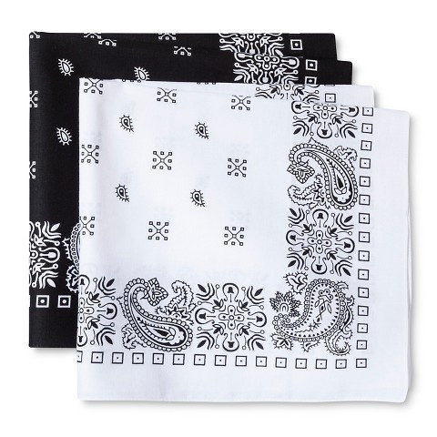 Men's 2pk Bandana Handkerchiefs Black and White - Mossimo Supply Co.™ | Target