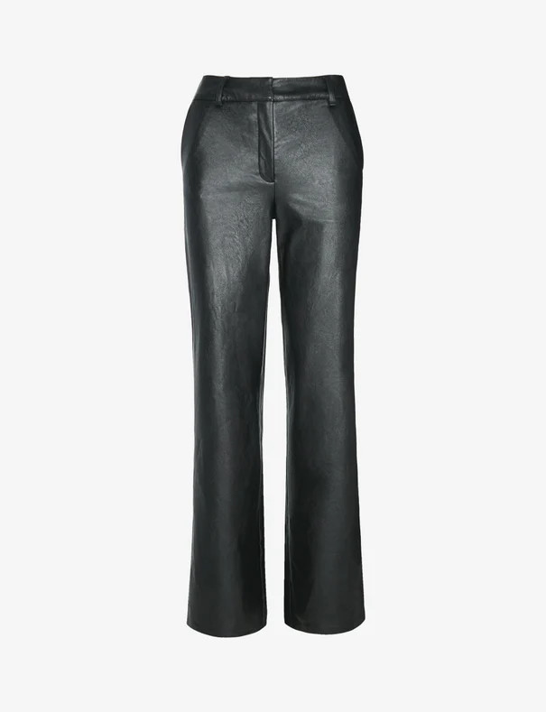 Faux Leather Wide Leg Trouser | Commando®