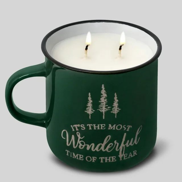 Mainstays Reusable 13oz Wonderful Time Mug Scented Candle, Evergreen Mountain | Walmart (US)