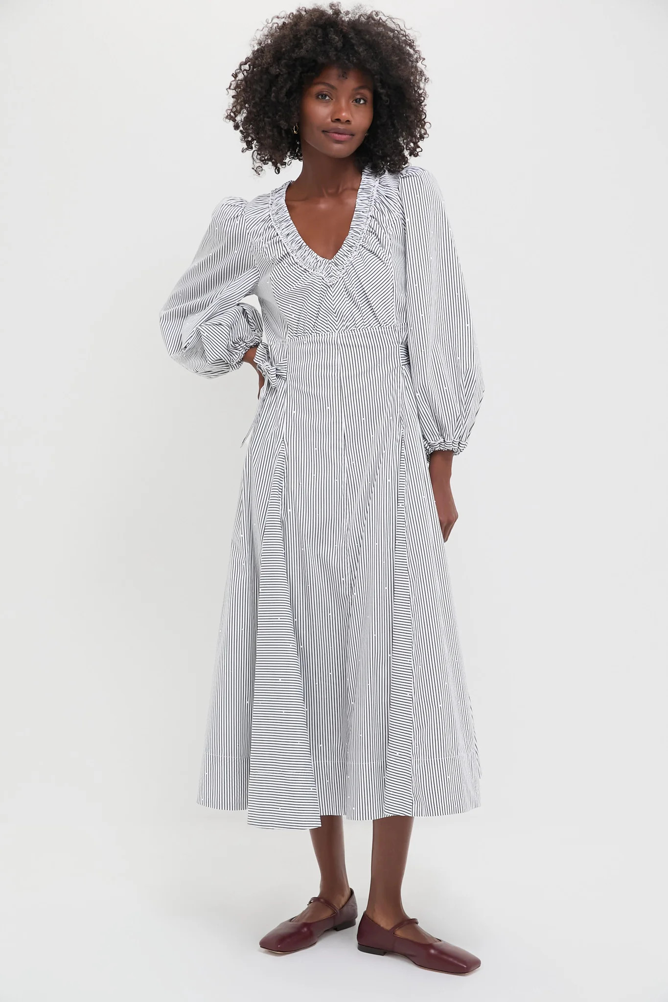 Embellished Croquet Stripe Vera Dress | Tuckernuck (US)