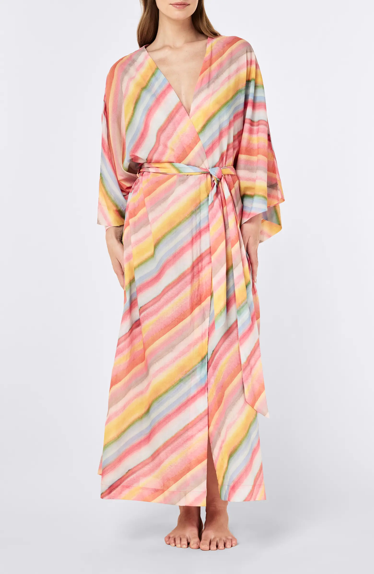 Sophie Stripe Cotton Robe | Nordstrom