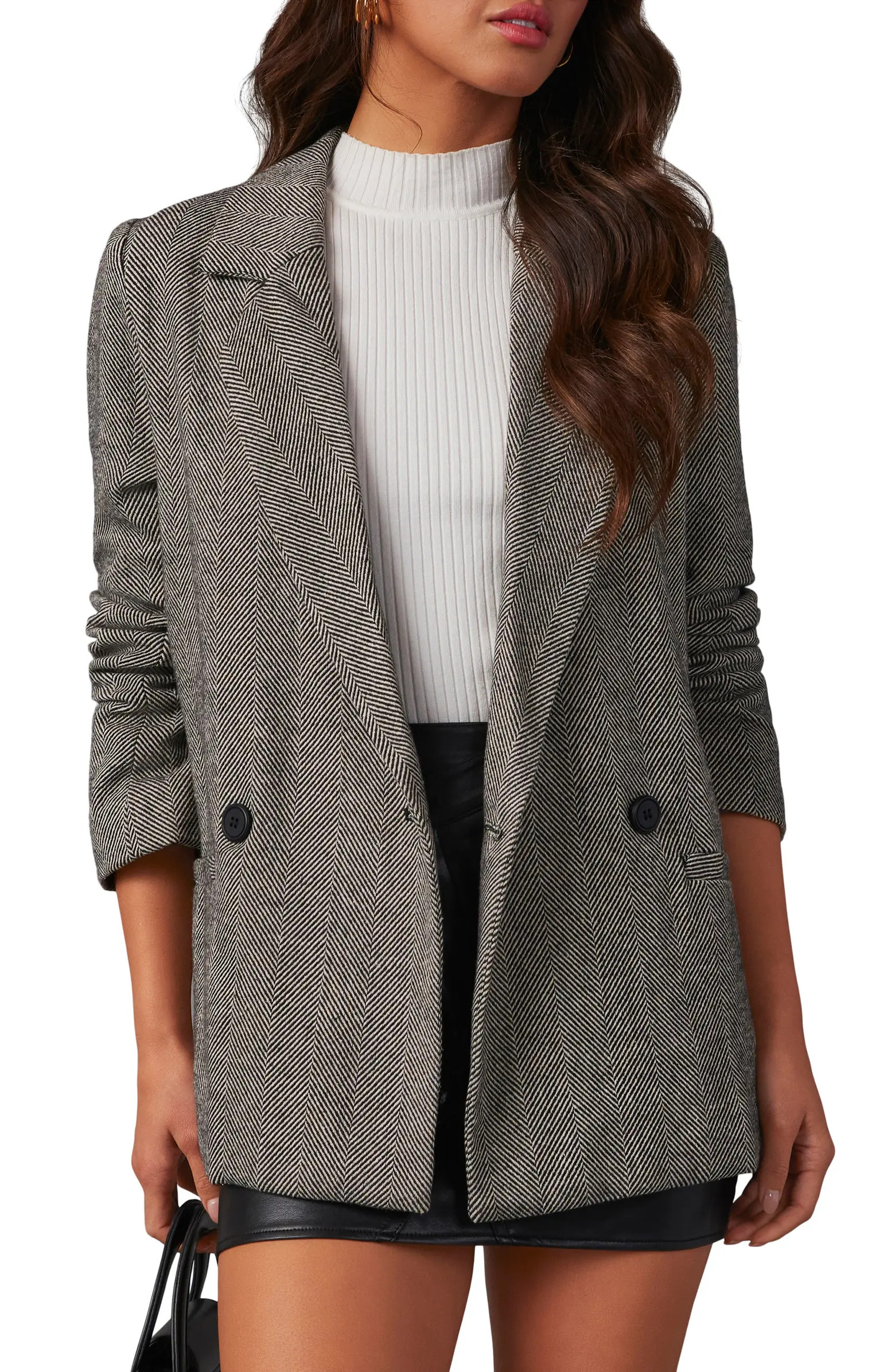 Downtown Oversize Herringbone Blazer | Nordstrom