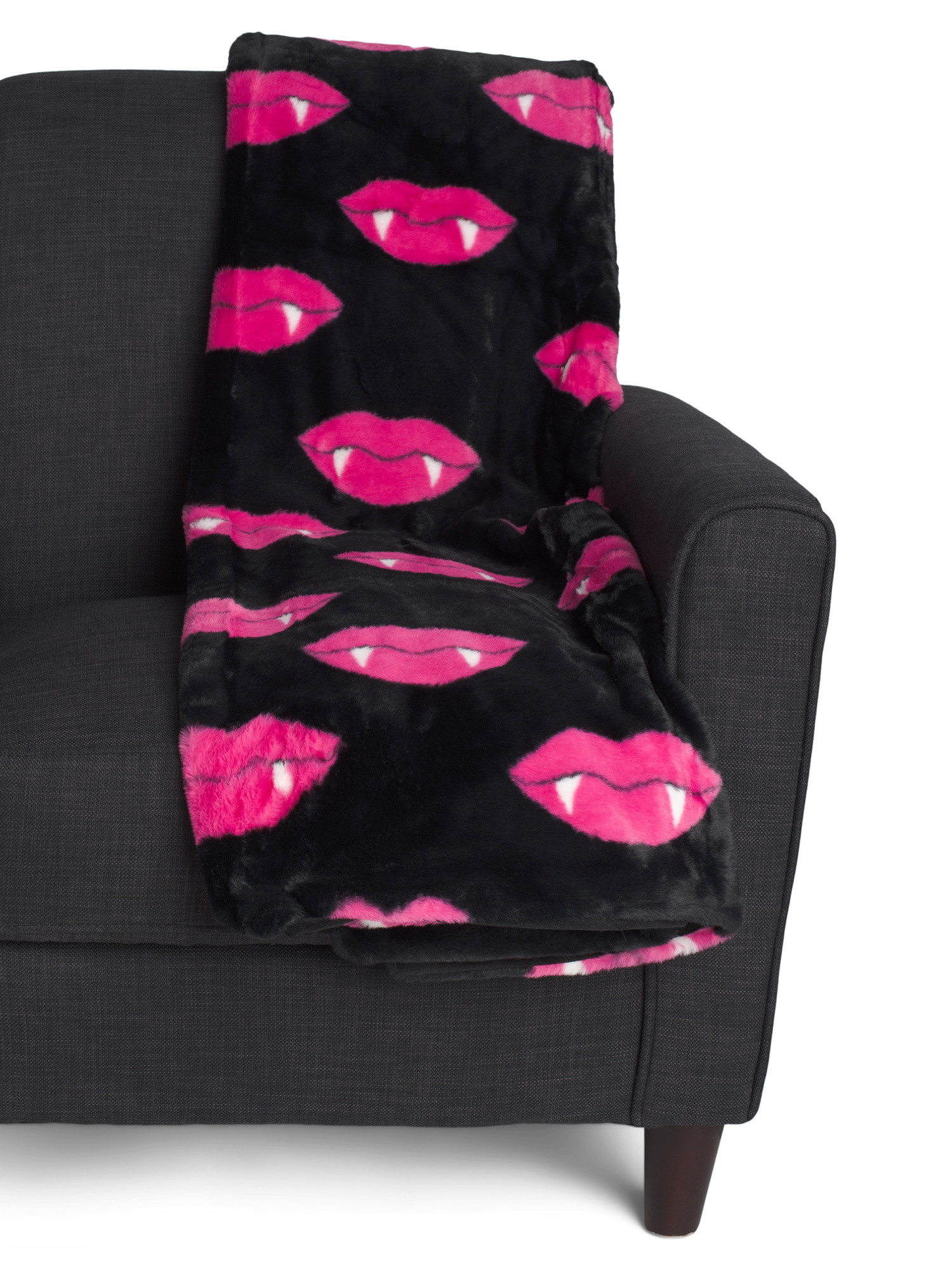 Faux Fur Vampire Lips Throw | Pillows & Decor | Marshalls | Marshalls