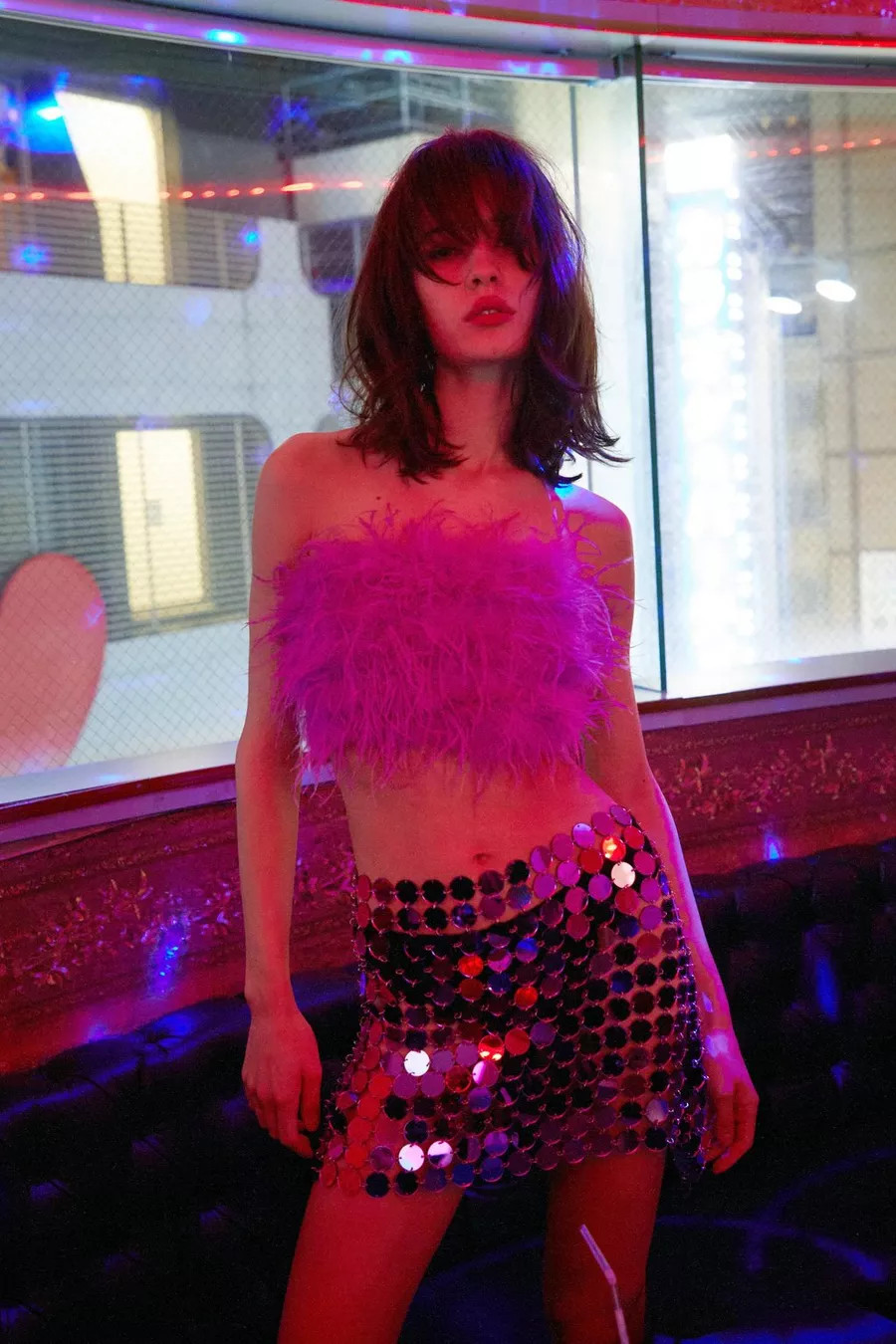 Feather Cropped Bandeau Corset Top | Nasty Gal (US)