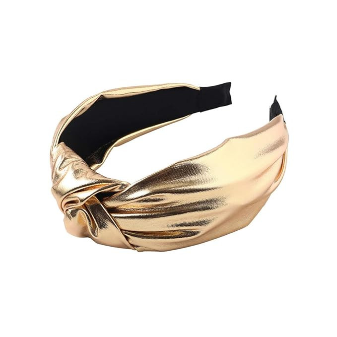 MHDGG Glitter Knotted Headbands for Women,1Pcs Wide Headbands Knot Turban Headband Hair Band for ... | Amazon (US)