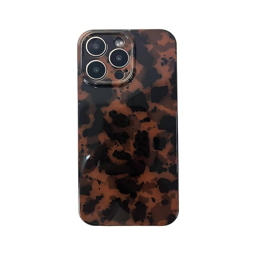 Tortoise Shell Phone Case for iPhone 15 Pro Max Retro Leopard Cheetah Print Chic Animal Pattern C... | Amazon (US)