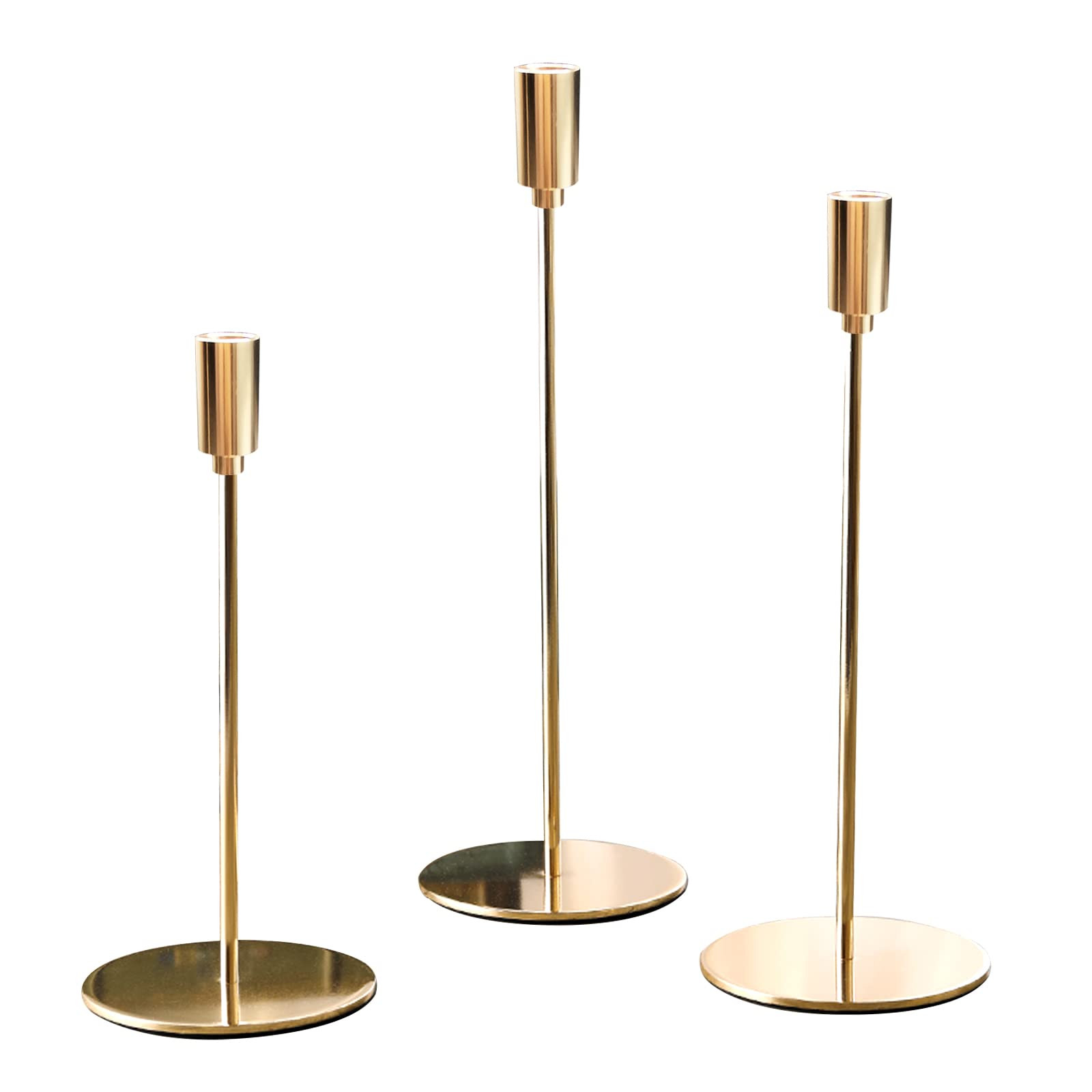 FLARDOR Gold Candle Holders Set 3, Decorative Candlestick Holder for Formal Events, Gifts for Fri... | Amazon (US)