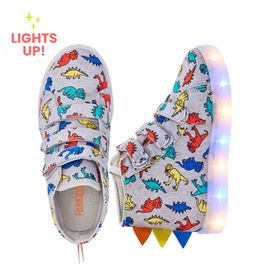 3D Dino Light Up High Top Sneaker | FabKids
