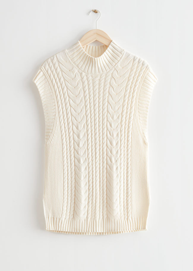 Oversized Cable Knit Vest | & Other Stories (EU + UK)