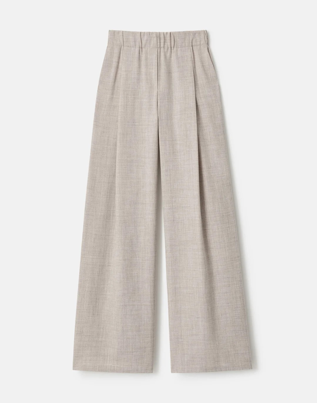 Tropical Wool-Silk Astor Pleated Wide Leg Pant | Lafayette 148 New York