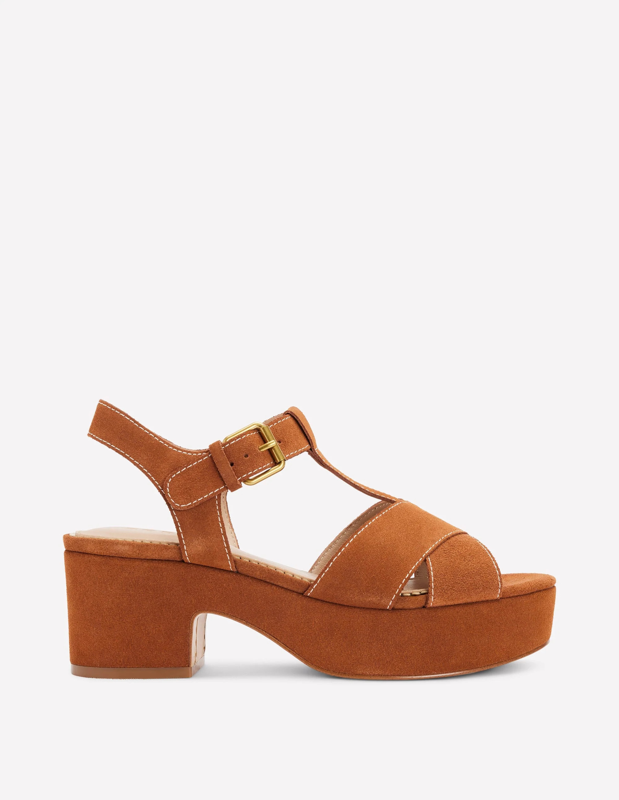 Cut Out Wedge Sandal-Tan | Boden (US)
