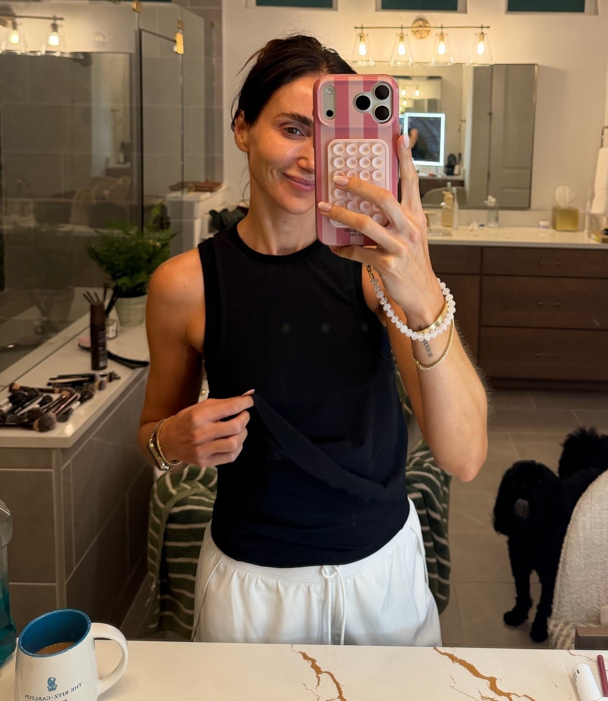 The best tank - two layers and one never lifts so when you’re working out, no skin/ no belly showing. I’m in xs

#LTKgrwm #LTKfitnessgoals #LTKdayinmylife