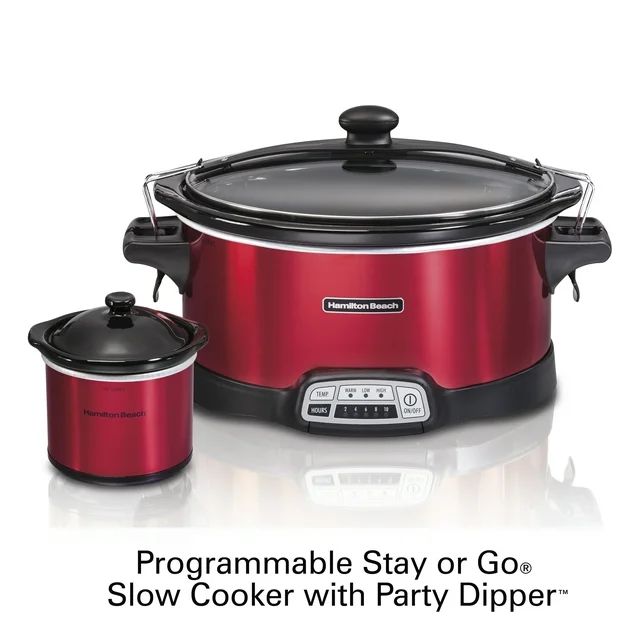 Hamilton Beach Stay or Go Programmable Slow Cooker with Party Dipper, 7 Quart Capacity,Removable ... | Walmart (US)
