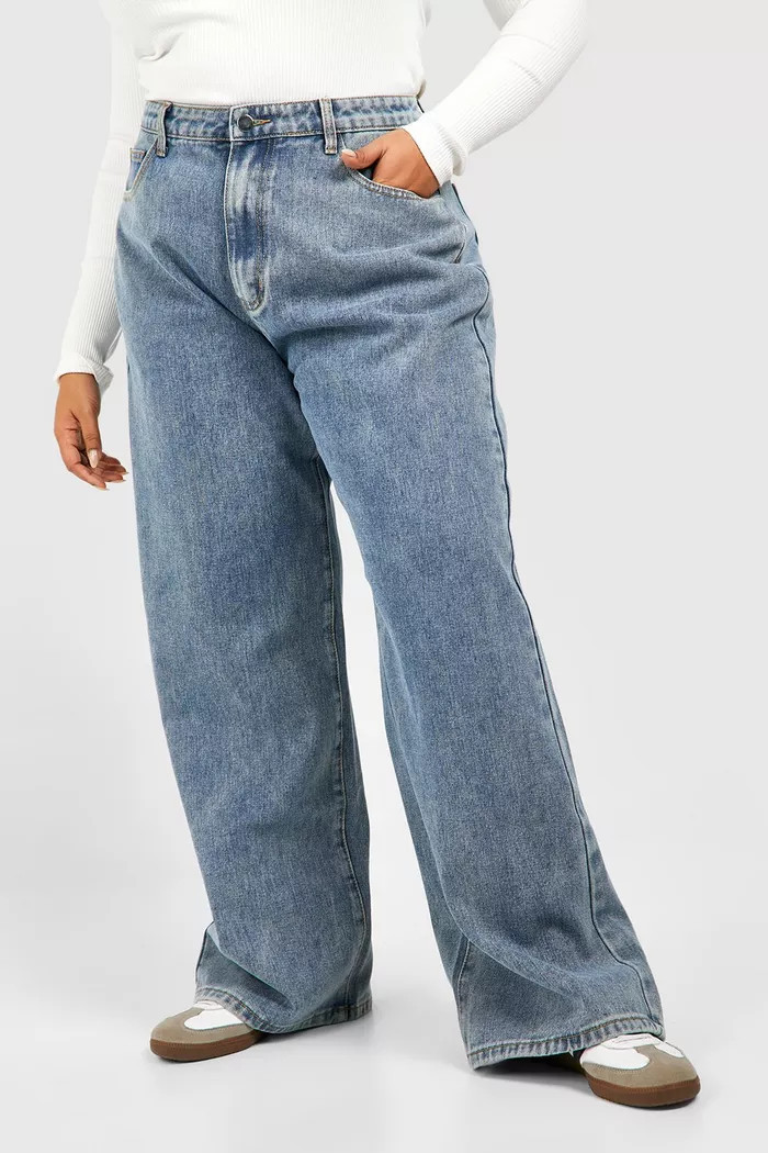 Plus Denim Wide Leg Jean | boohoo (US & Canada)