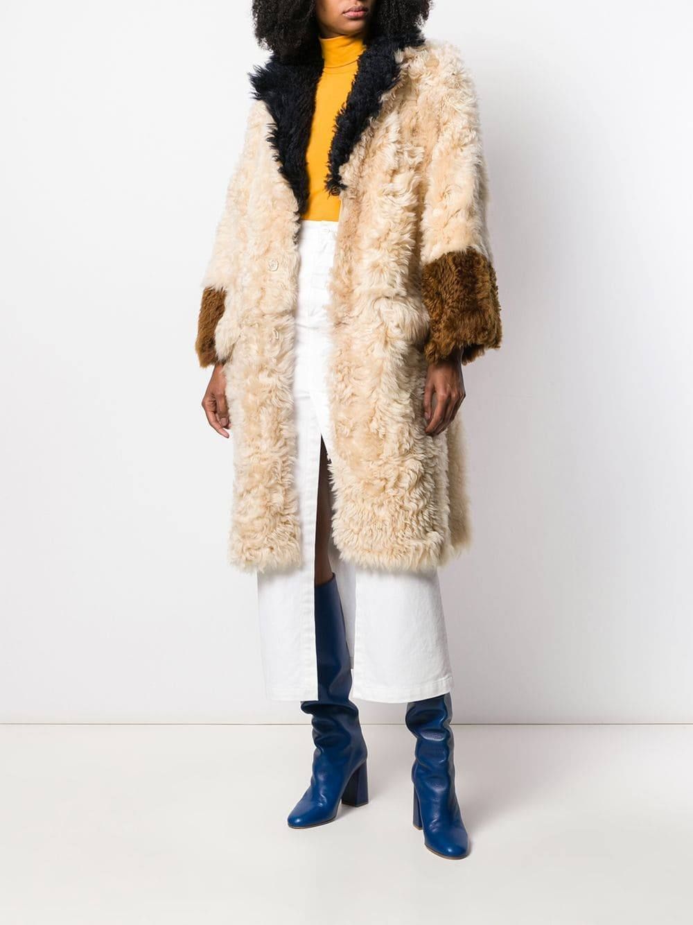 Reversible Panelled Fur Coat | The Webster