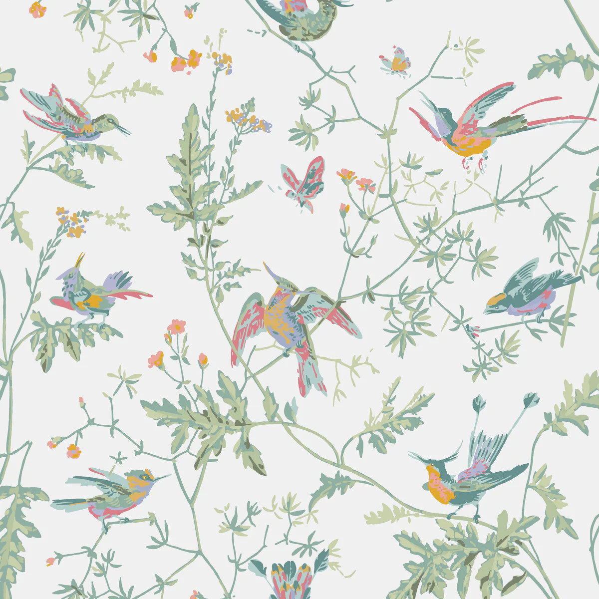 Cole & Son Hummingbirds Pastel Wallpaper | DecoratorsBest
