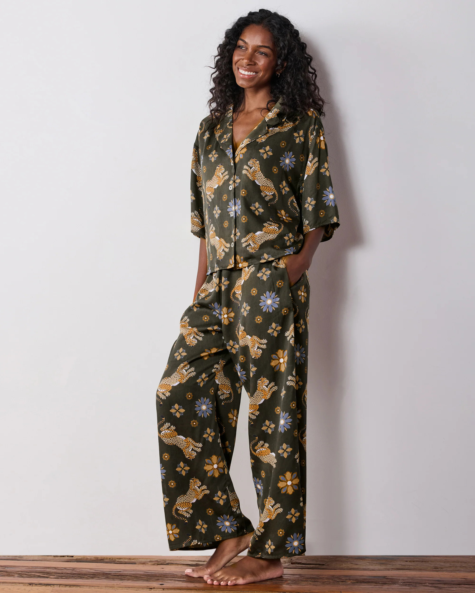 Bagheera Kaleidoscope - Eco Satin Wildest Dreams Set - Olive | Printfresh