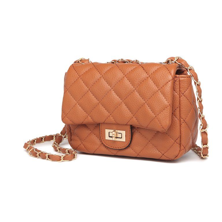 Poppy Womens Quilted Crossbody Bag Handbags Vegan Leather Purses For Women Shoulder Bag With Chai... | Walmart (US)