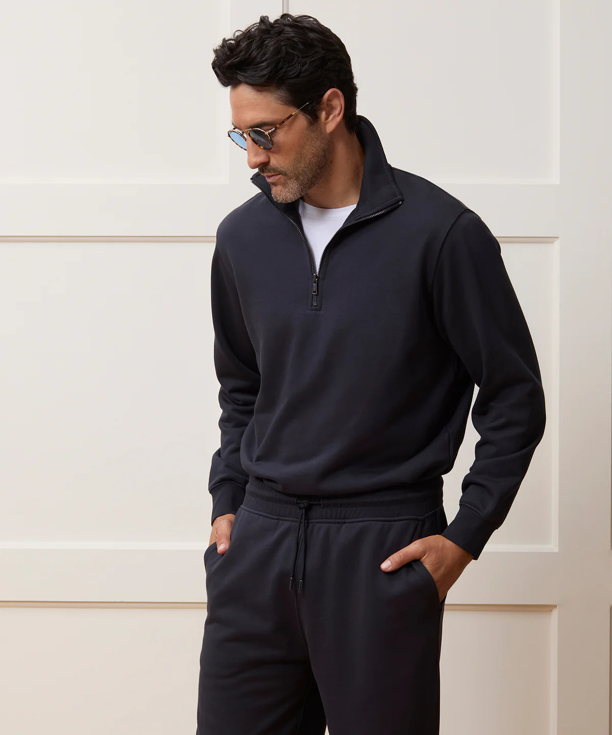 Portuguese Terry Quarter-Zip Sweatshirt | Todd Snyder