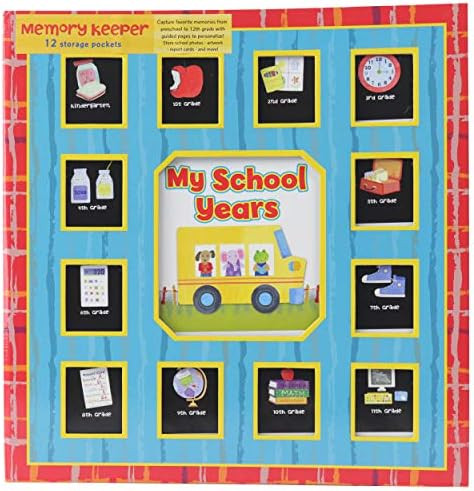 School Years Red and Blue Memory Keeper with Storage Pockets - Preschool to 12th Grade - PI Kids | Amazon (US)