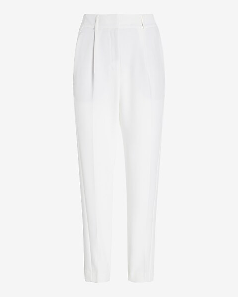 High Waisted Pleated Ankle Pant | Express
