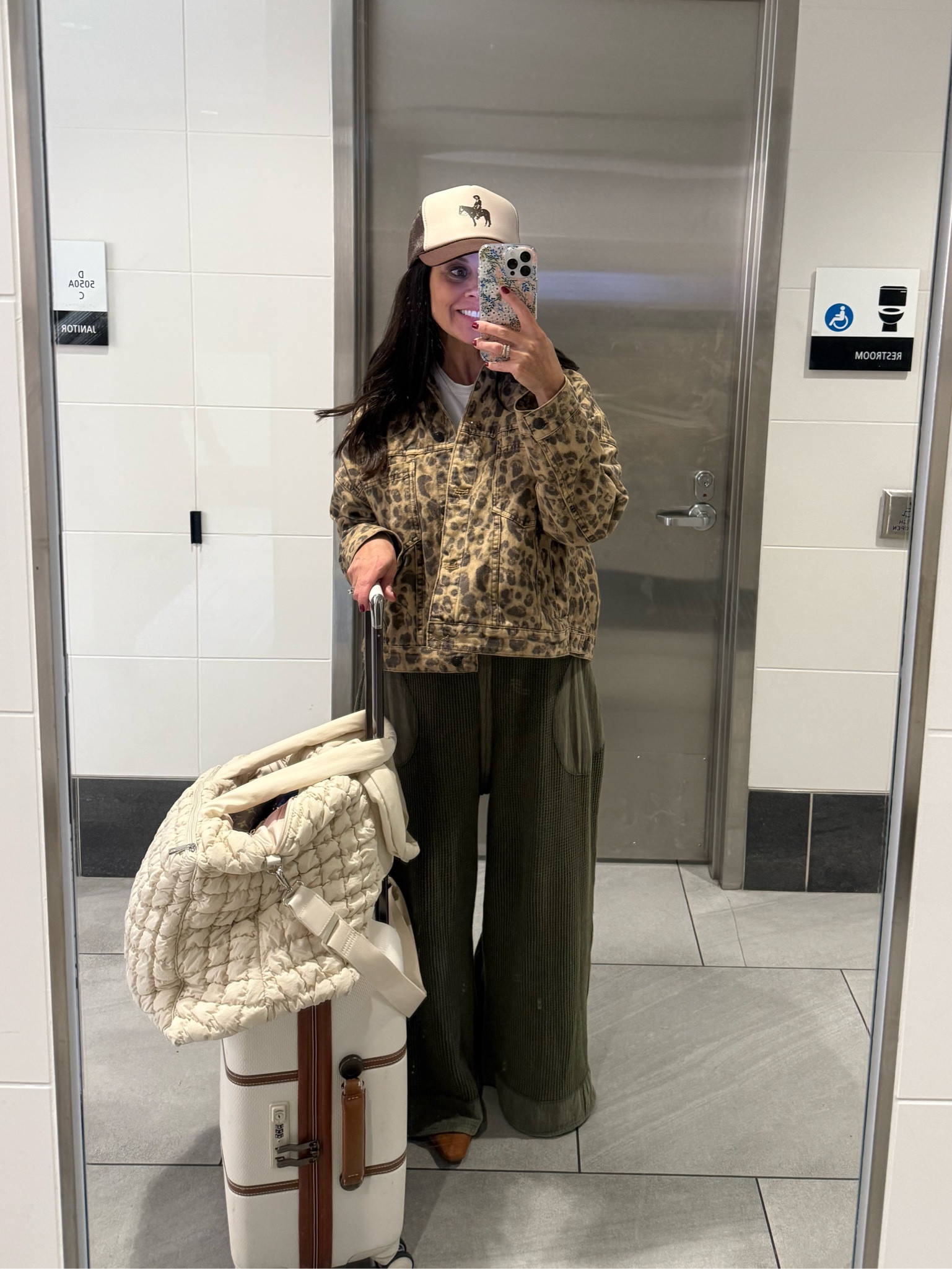 Head to toe - Causal, cute, and comfy! Leopard print jacket is a best seller and back in stock! I am 5’1” and in a S, and could have easily done an XS, as it runs big!

#LTKStyleTip #LTKOver40 #LTKTravel