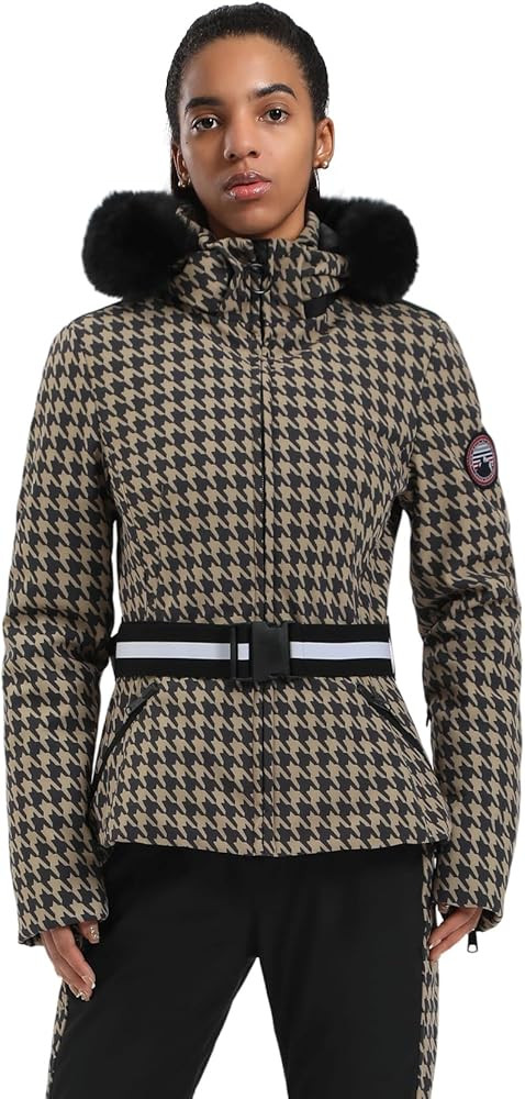 GSOU SNOW Women's Ski Jacket Snowboard Warm Winter Short Slim Snow Coat Jacket Mountain Windproof... | Amazon (US)