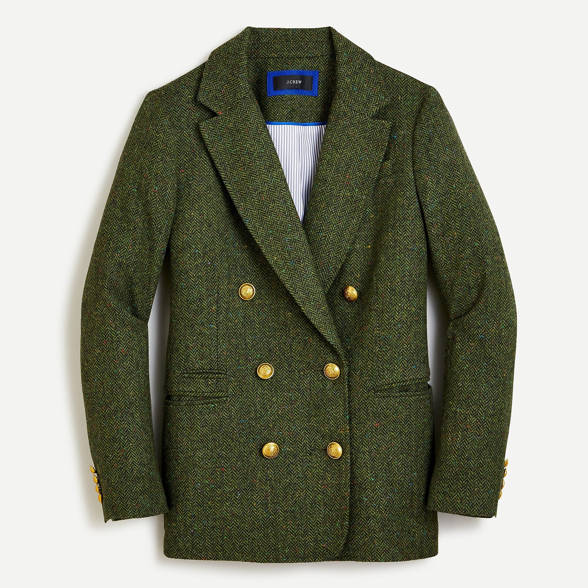 Double-breasted blazer in herringbone English wool | J. Crew US
