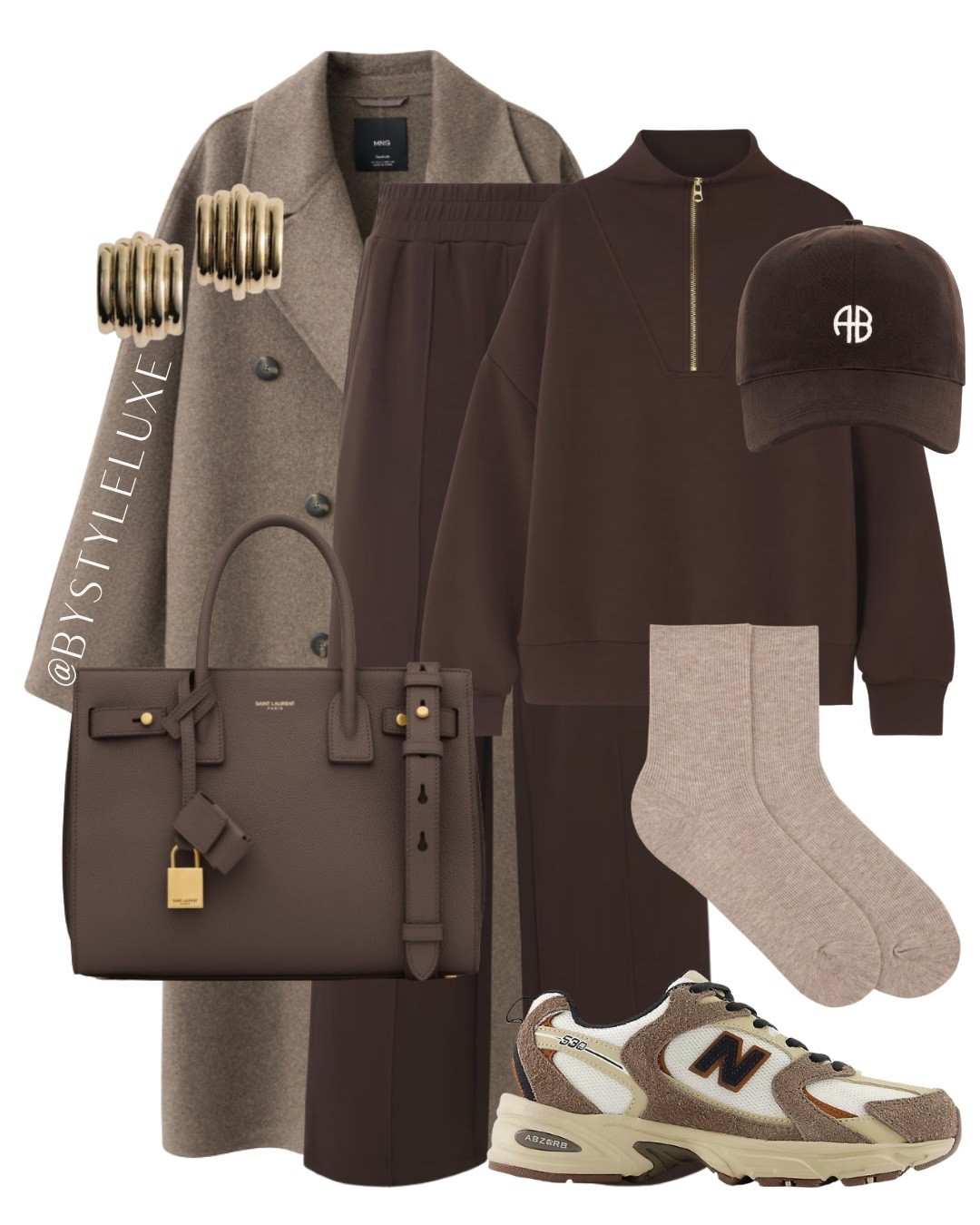TAUPE & BROWN - gorgeous brown co-ord with an oversized coat and trainers for an everyday comfy outfit 

#trainers #coat #coord 

#LTKeurope #LTKshoes #LTKwinter